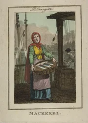 Vendedor de caballa en Billingsgate, 1804